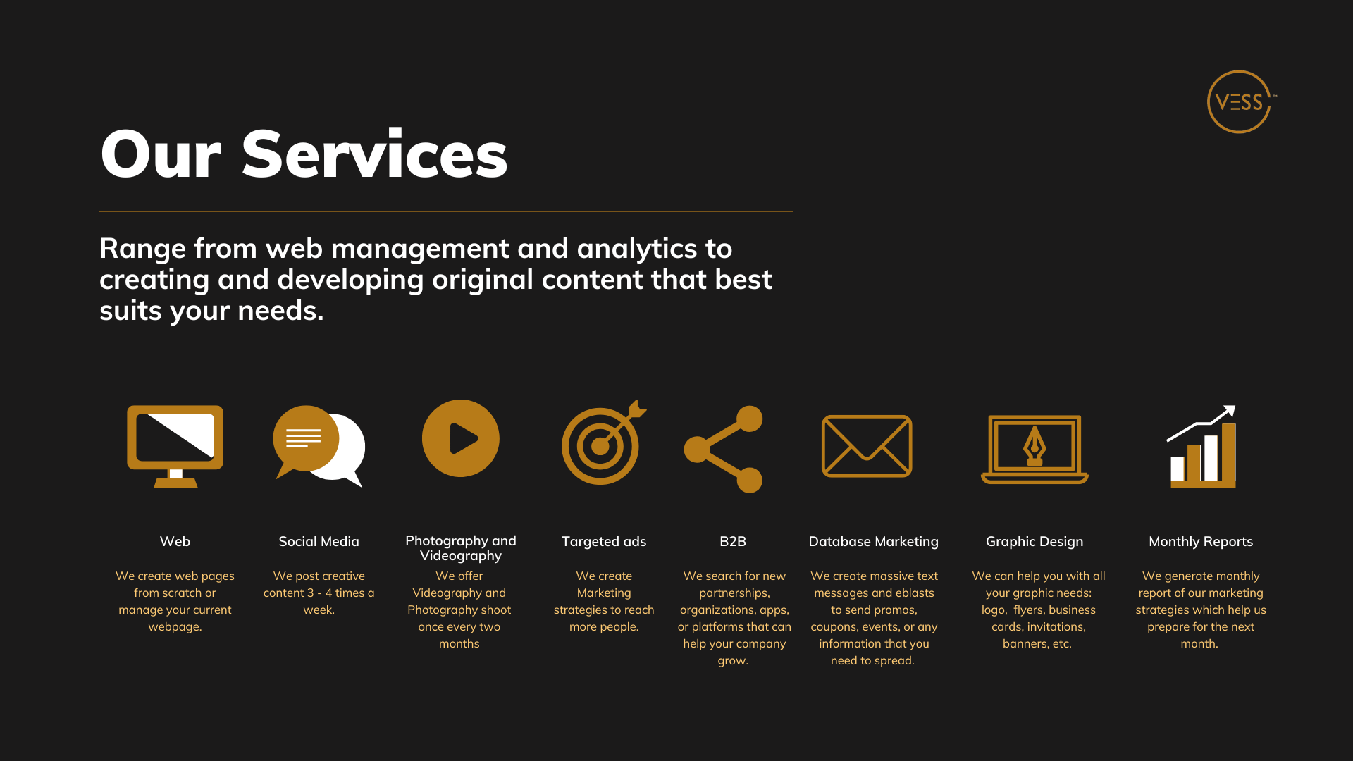 Marketing consulting VESS services